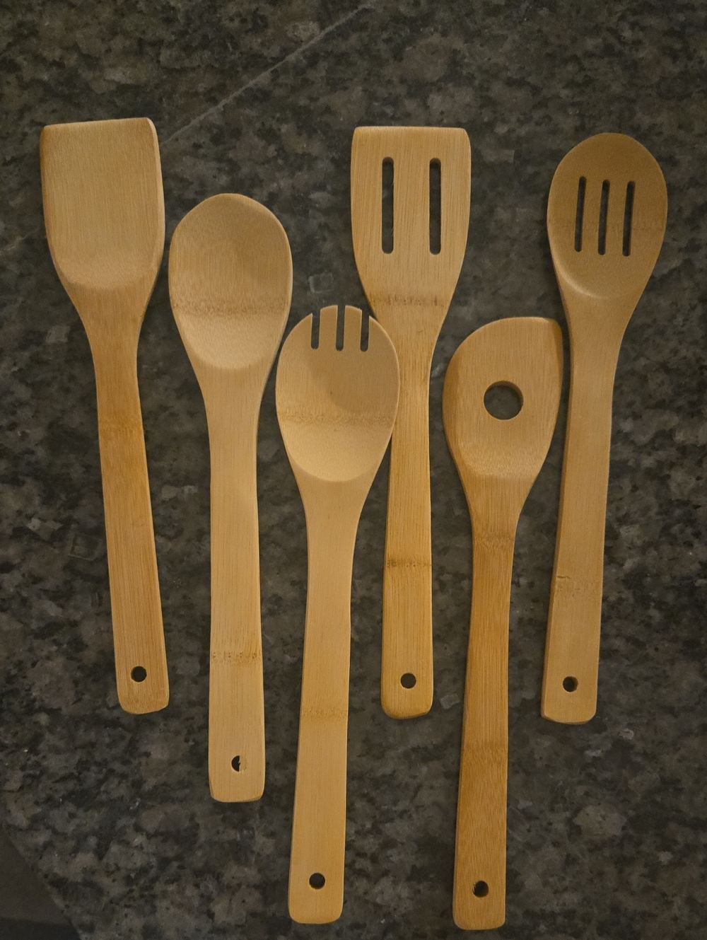 Natural Bamboo Cooking Utensil Set - 6-Piece